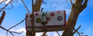 Weißer Traum Portemonnaie, handmade Leder