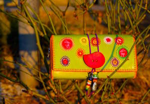 Rainbow Pearl Portemonnaie handmade